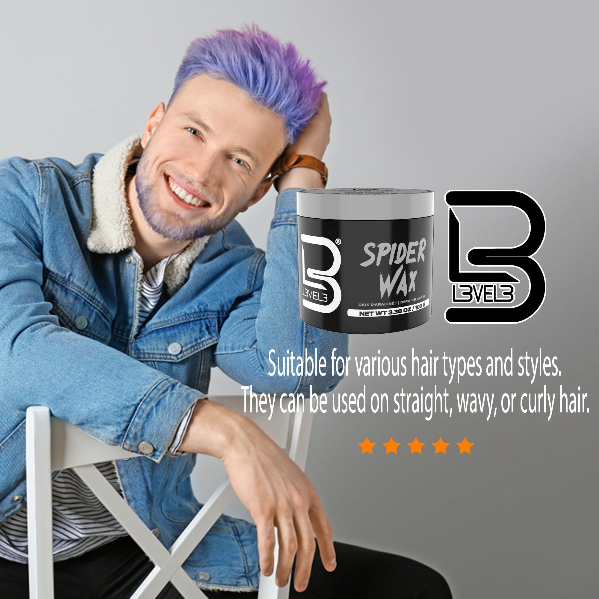 L3 Level 3 Spider Wax - Long Lasting and Strong Hold Improve your
